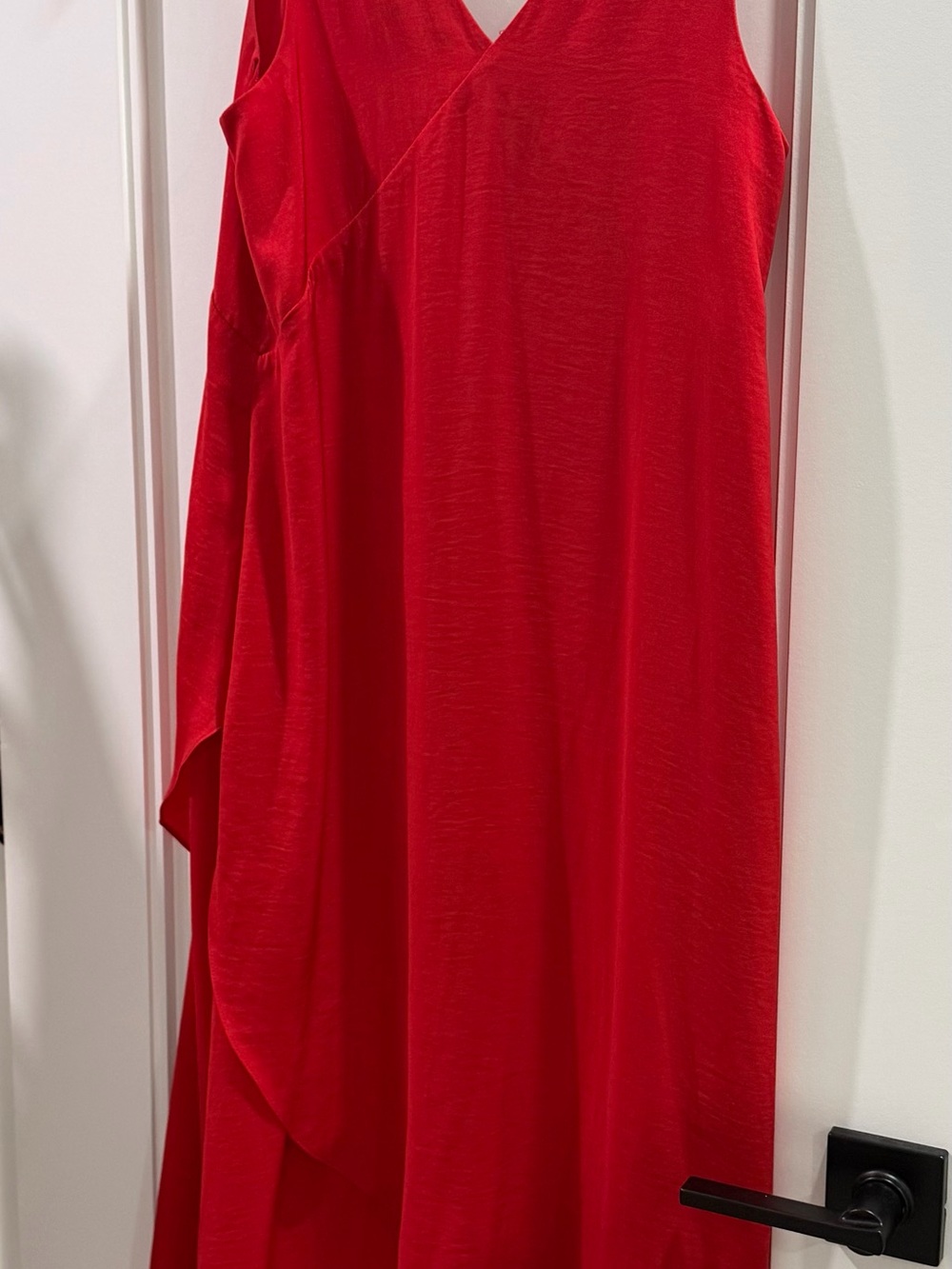 BCBGMaxAzria Red Asymmetrical Sleeveless Dress